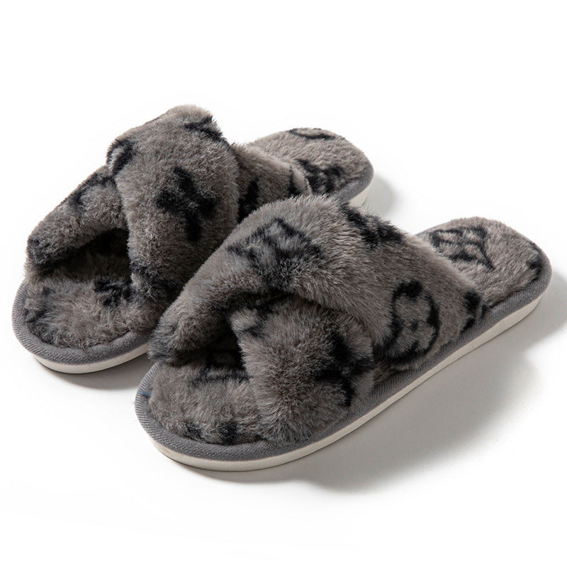 Fluffy Women's Slippers Home Autumn Winter Luxury Designer Woman Shoes Flat Trend Indoor Fuzzy Fur Slides Plush Elegant Footwear
