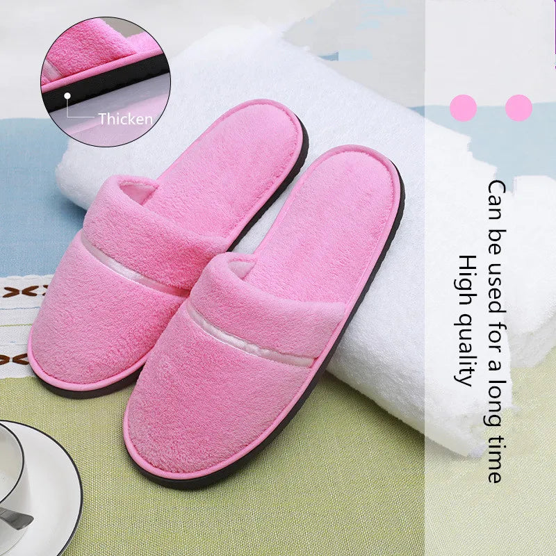 5 Pairs of a Dozen Slippers Men Women Hotel Disposable Slippers Hospitality Travel Comfortable High-Quality Slides Sandals