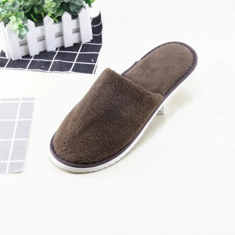 5 Pairs of a Dozen Slippers Men Women Hotel Disposable Slippers Hospitality Travel Comfortable High-Quality Slides Sandals