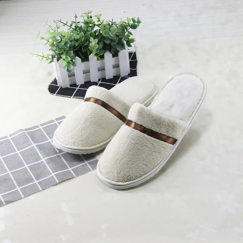 5 Pairs of a Dozen Slippers Men Women Hotel Disposable Slippers Hospitality Travel Comfortable High-Quality Slides Sandals