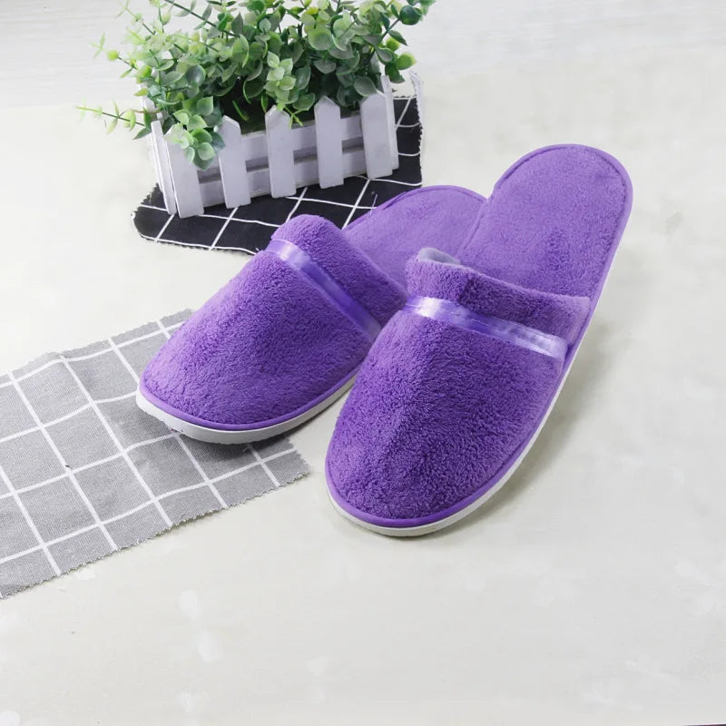 5 Pairs of a Dozen Slippers Men Women Hotel Disposable Slippers Hospitality Travel Comfortable High-Quality Slides Sandals