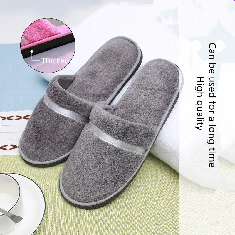 5 Pairs of a Dozen Slippers Men Women Hotel Disposable Slippers Hospitality Travel Comfortable High-Quality Slides Sandals