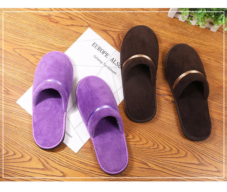 5 Pairs of a Dozen Slippers Men Women Hotel Disposable Slippers Hospitality Travel Comfortable High-Quality Slides Sandals