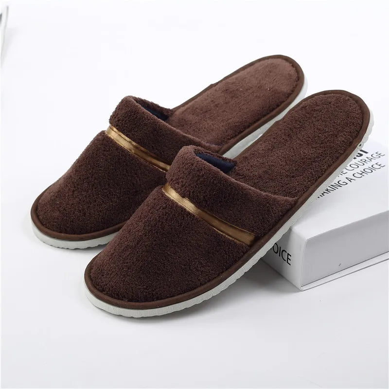 5 Pairs of a Dozen Slippers Men Women Hotel Disposable Slippers Hospitality Travel Comfortable High-Quality Slides Sandals