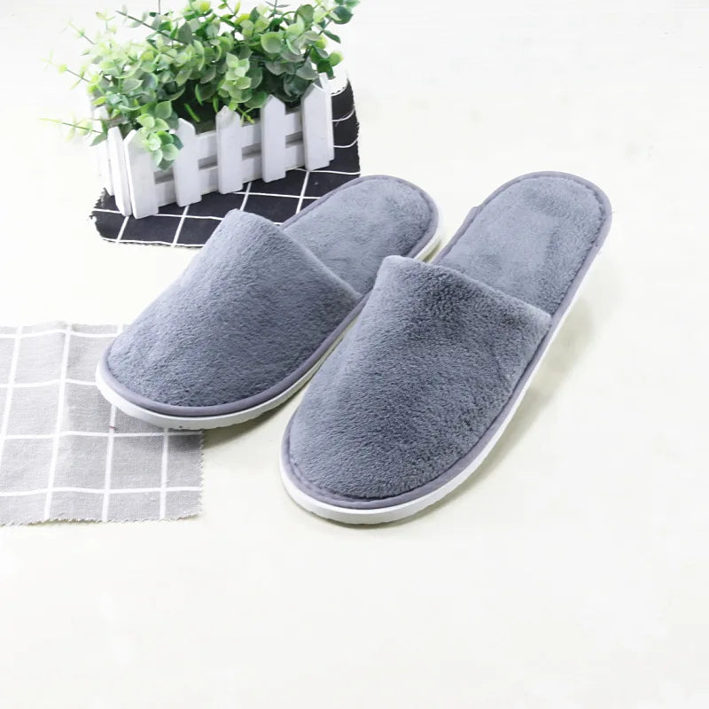 5 Pairs of a Dozen Slippers Men Women Hotel Disposable Slippers Hospitality Travel Comfortable High-Quality Slides Sandals