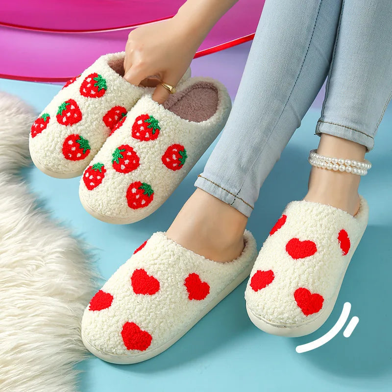 Women's Winter High-End Cotton Slippers, Women's Indoor Home Plush Warm Maternity Slippers, Couple Slippers with Added Fleece for Men in Autumn and Winter