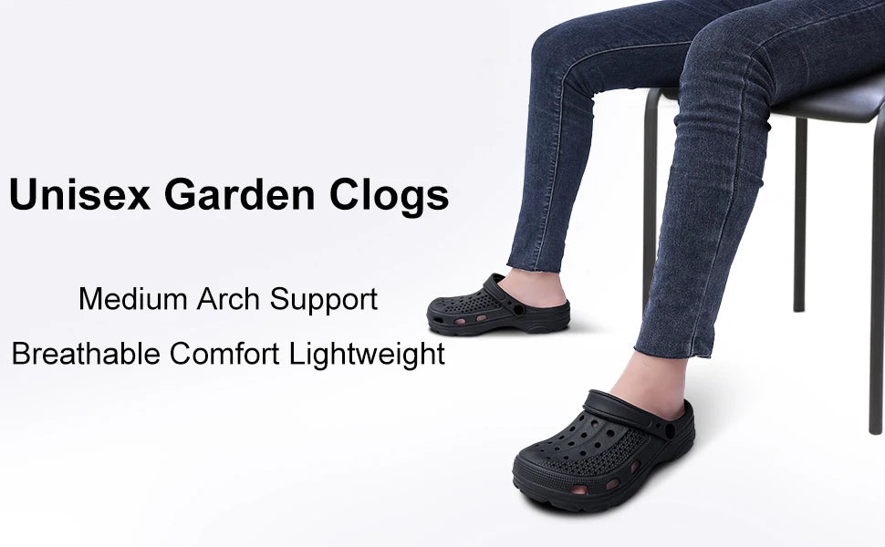Kidmi Fashion Men Clogs Slippers Summer Clogs Slippers Outdoor Breathable Beach Slippers Soft Men Garden Slippers Home Sandals