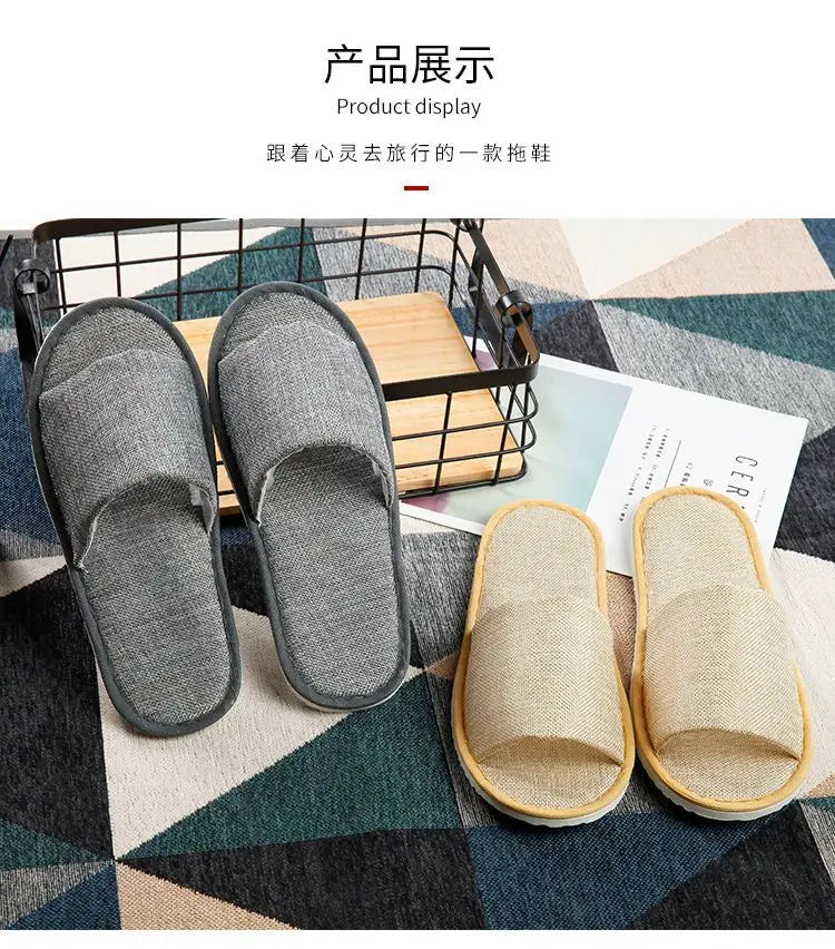 5Pairs/Lot Men Women Disposable Hotel Guest Slippers Cotton Slides Home Travel SPA Slipper Hospitality Cheap Indoor Slip-on