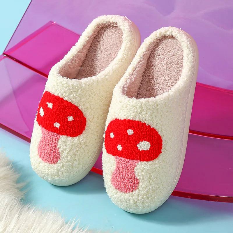 Women's Winter High-End Cotton Slippers, Women's Indoor Home Plush Warm Maternity Slippers, Couple Slippers with Added Fleece for Men in Autumn and Winter