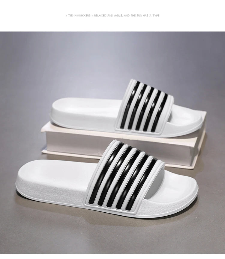 Men's Slides Sandals EVA Foam Comfortable Non-Slip Women's Massage Slippers for Beach Pool House Indoor Outdoor Shower