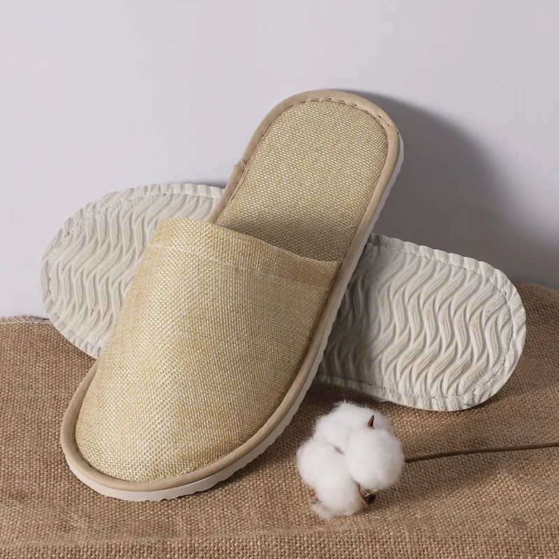 5Pairs/Lot Men Women Disposable Hotel Guest Slippers Cotton Slides Home Travel SPA Slipper Hospitality Cheap Indoor Slip-on