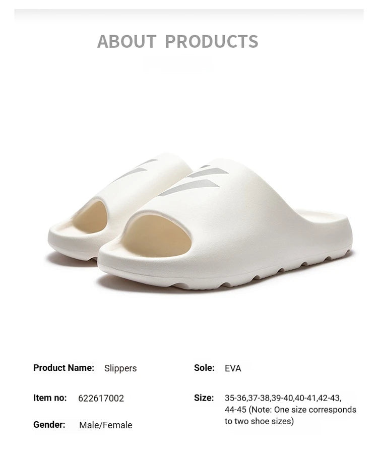 361 Degrees Home slippers EVA Men and WomenvAntibacterial Breathable Comfortable Skidproof Casual Outdoor Unisex shoes 622617002