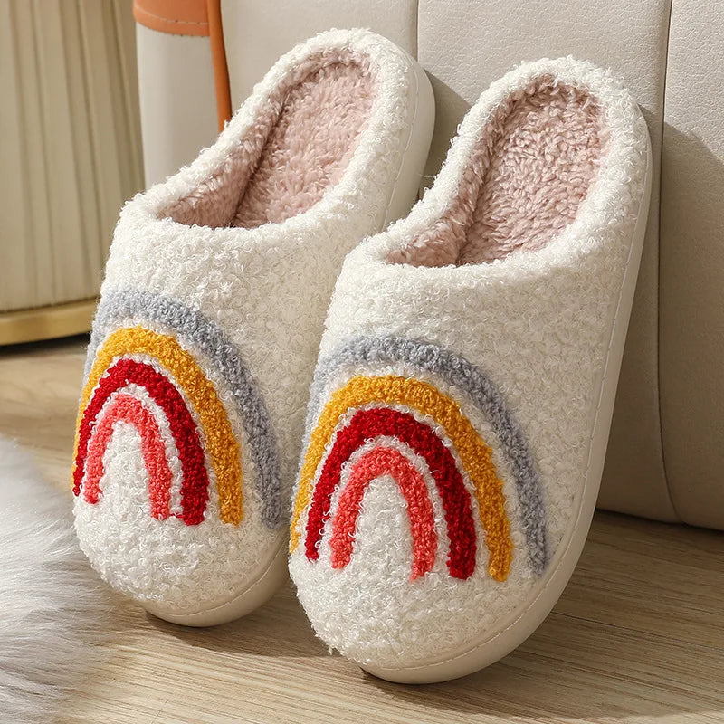 Women's Winter High-End Cotton Slippers, Women's Indoor Home Plush Warm Maternity Slippers, Couple Slippers with Added Fleece for Men in Autumn and Winter