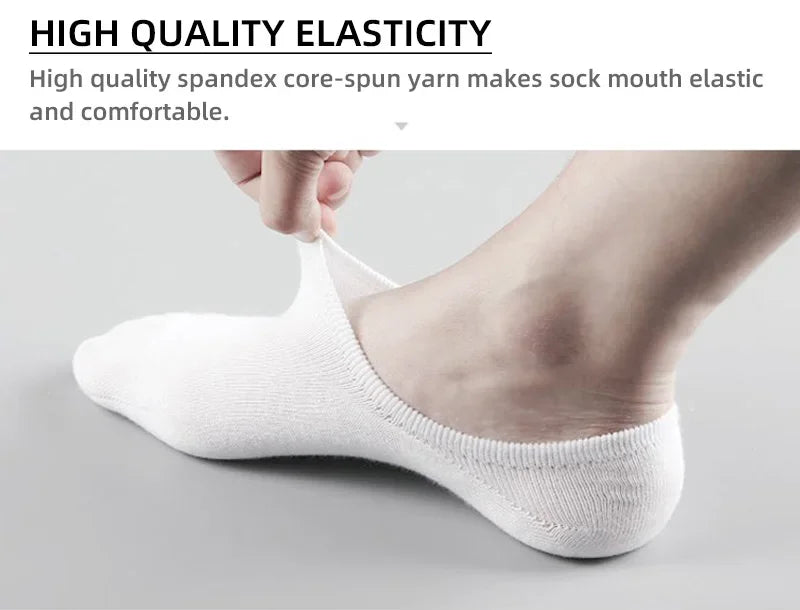 5/10/20 Pairs Summer Boat Socks For Men Non-slip Silicone Invisible Cotton Socks Breathable No-Show Slippers Sport Ankle Socks