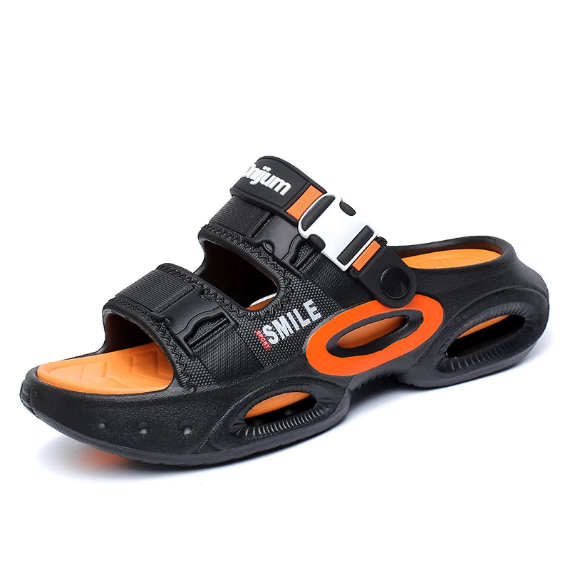 2026 Summer Men's Outdoor Clogs Beach Sandals Breathable Slippers EVA Soft Slides Mens Casual Garden Shoes Male Beach Slippers