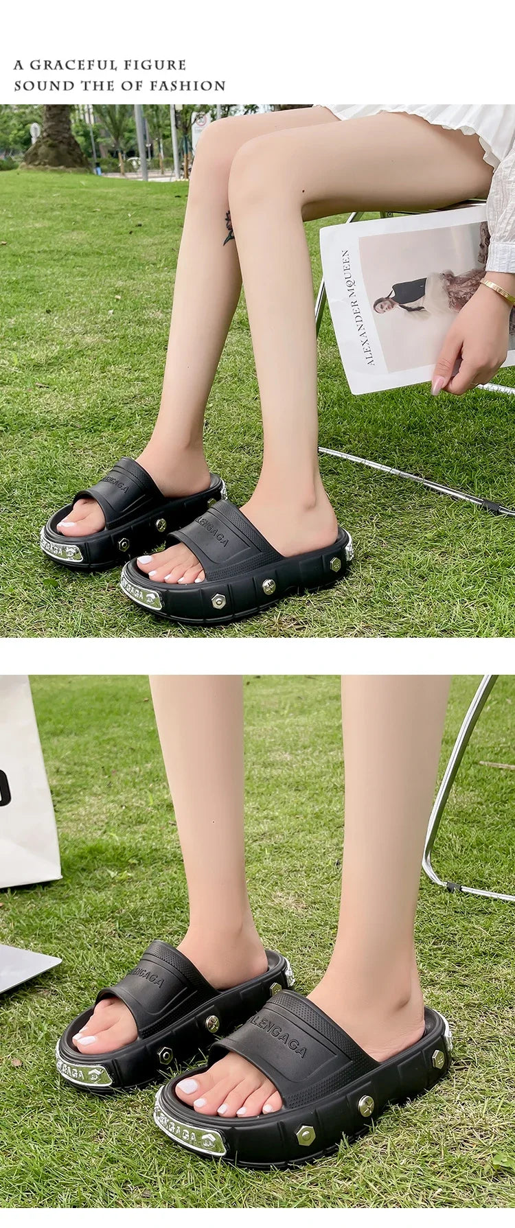 men Slippers Couple Design Anti-Slip Deodorant Casual Sandals Korean Version EVA Mat...