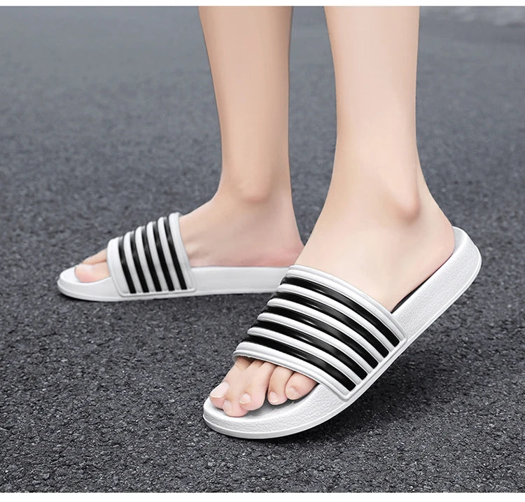 Men's Slides Sandals EVA Foam Comfortable Non-Slip Women's Massage Slippers for Beach Pool House Indoor Outdoor Shower