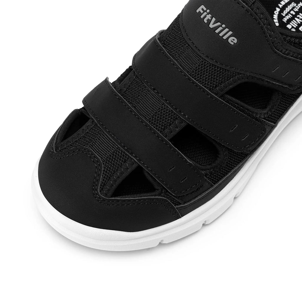 FitVille Men's Sandals Widened Diabetes Shoes Mens Casual Shoes Lightweight for Plantar Fasciitis Arch support Relief Pain