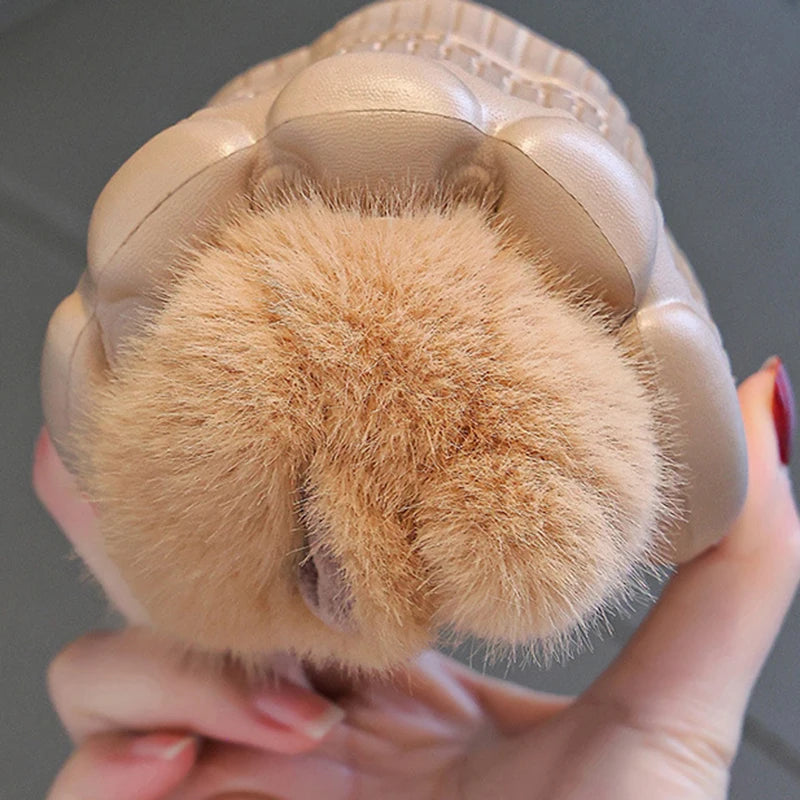 Capybara Children's Winter Cotton Slippers New Boys Girls Cartoon House Slippers Non Slip Comfortable Soft Sole Plush Slippers