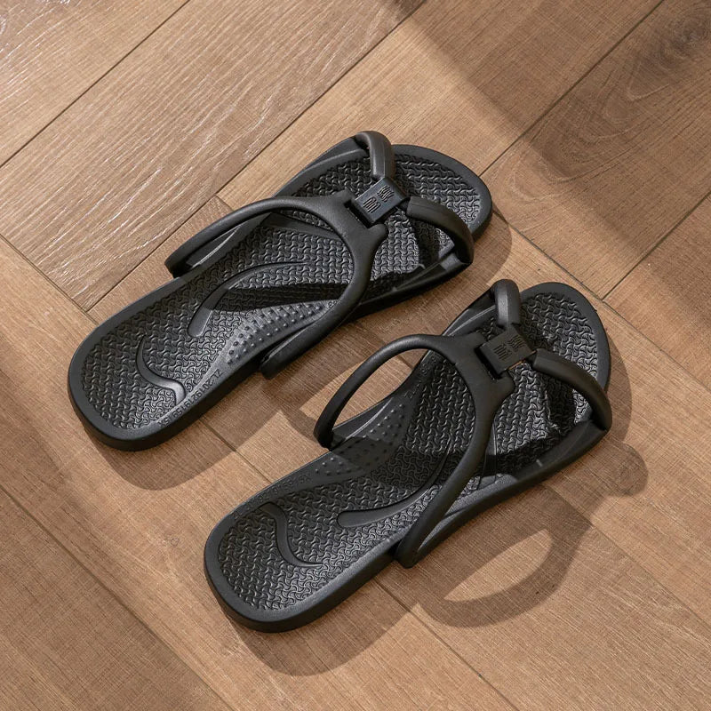 Foldable Travel Slippers Unisex EVA Flip Flops Hotel Non Slip Women Men Bathroom Indoor Slides Portable Lightweight Comfortable