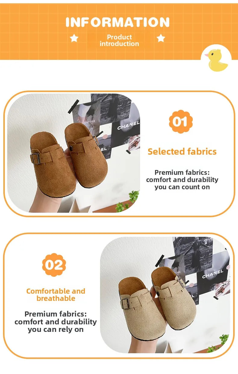 Children's Outdoor Slippers Casual Flat Shoes, Breathable Outdoor Shoes Suitable for Indoor and Outdoor Activities