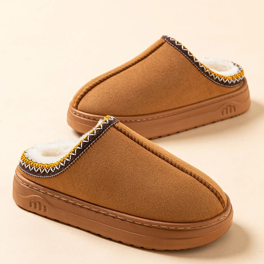 Winter Anti-slip Women's Soft Slipper Boots Fashion Couples Outdoor Casual Indoor Fuzzy Warm Comfort Men Plush Houseshoes Girls
