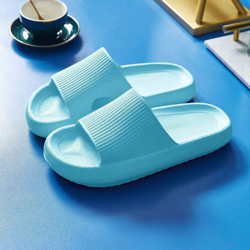 Kidmi Summer Thick Sole Slippers Women Sandals Household Softsole Slippers Antiskid Breathable Shoes Flat Sandals For Women
