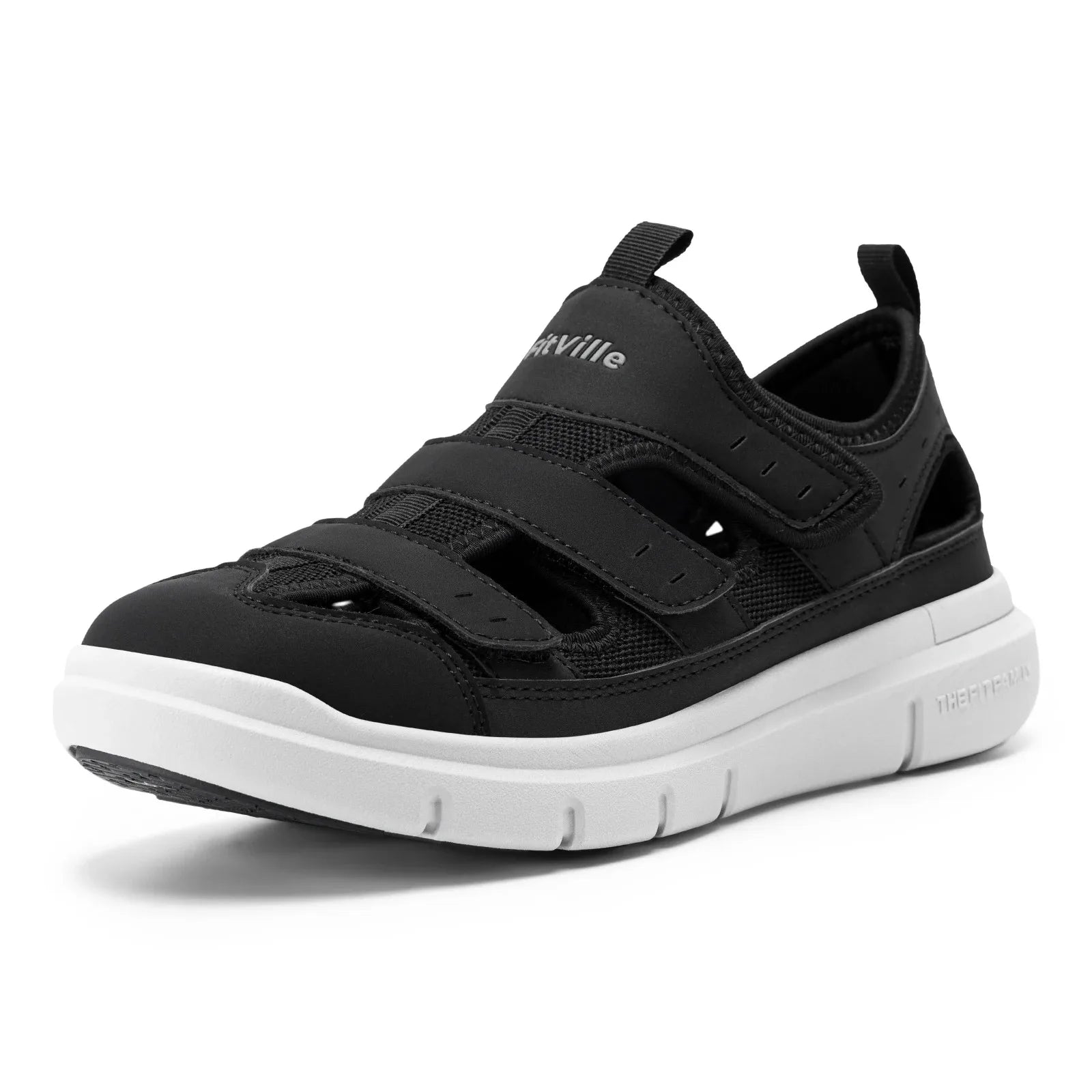 FitVille Men's Sandals Widened Diabetes Shoes Mens Casual Shoes Lightweight for Plantar Fasciitis Arch support Relief Pain