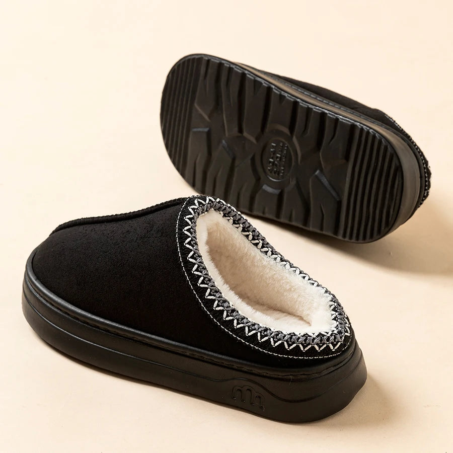 Winter Anti-slip Women's Soft Slipper Boots Fashion Couples Outdoor Casual Indoor Fuzzy Warm Comfort Men Plush Houseshoes Girls