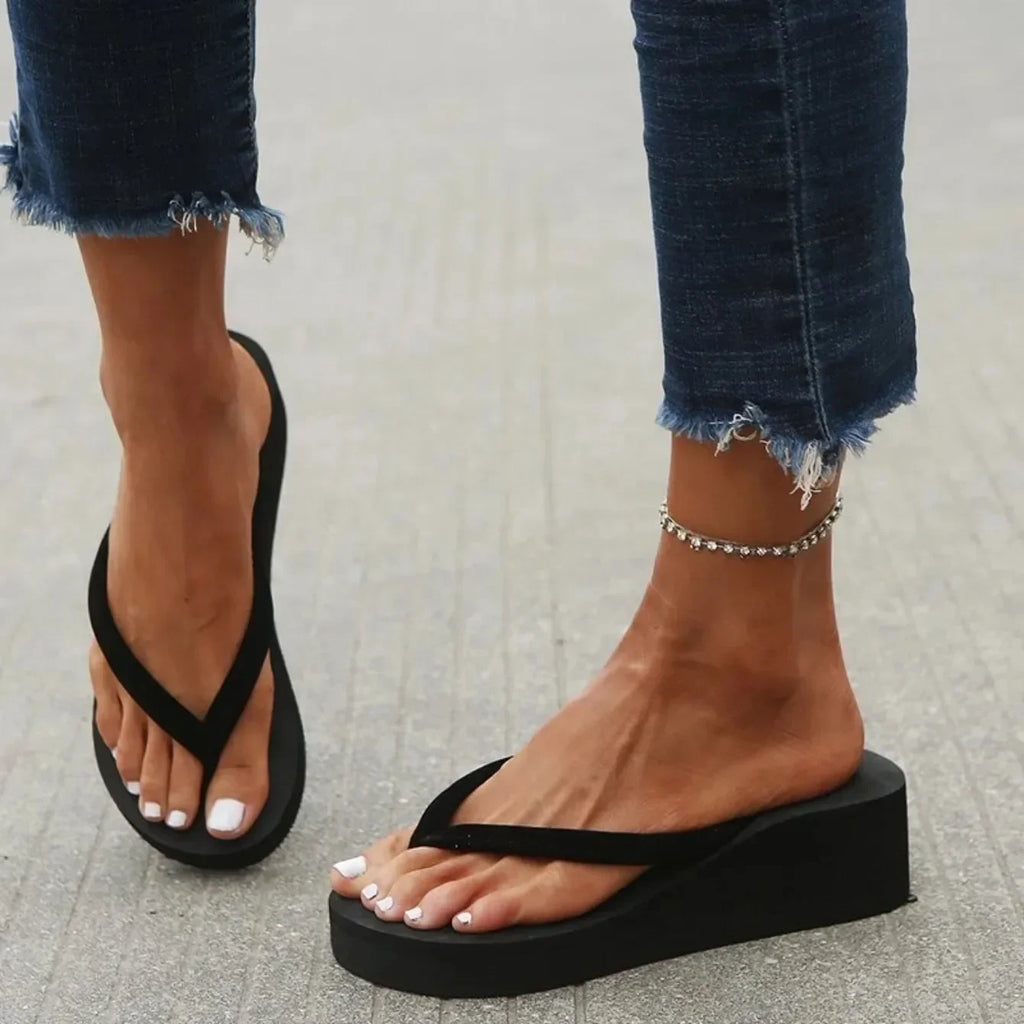 Slippers Summer Shoes Women Wedges Sandals Slides Beach Home Slippers Women Flip Flops Memory Foam Slippers Zapatos De Mujer