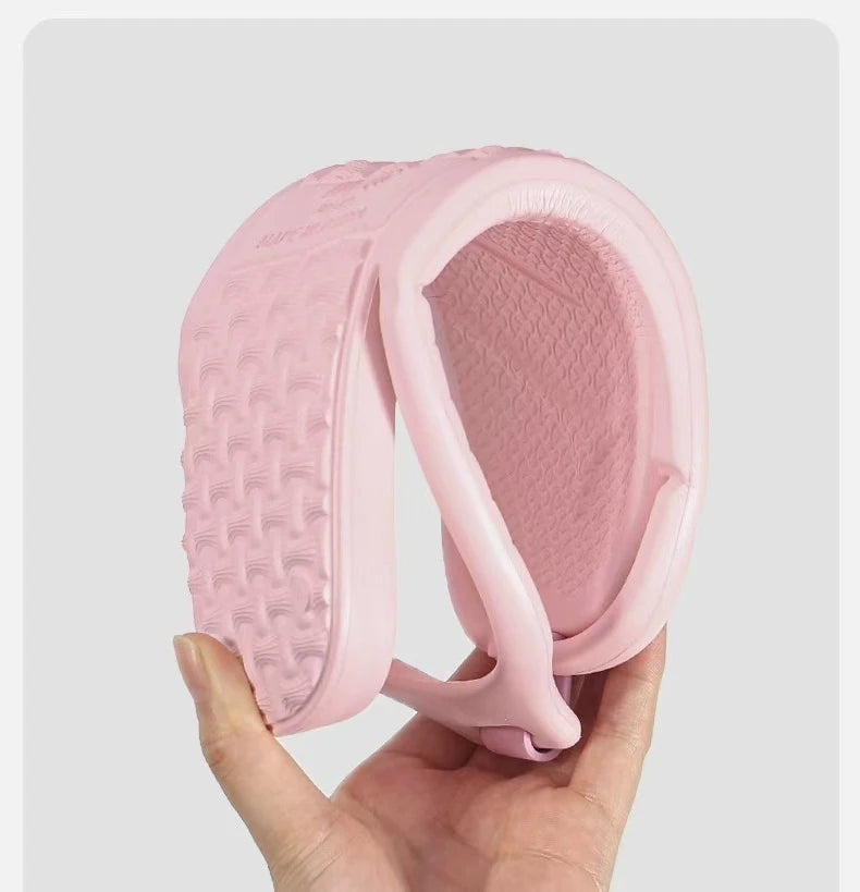 Foldable Travel Slippers Unisex EVA Flip Flops Hotel Non Slip Women Men Bathroom Indoor Slides Portable Lightweight Comfortable