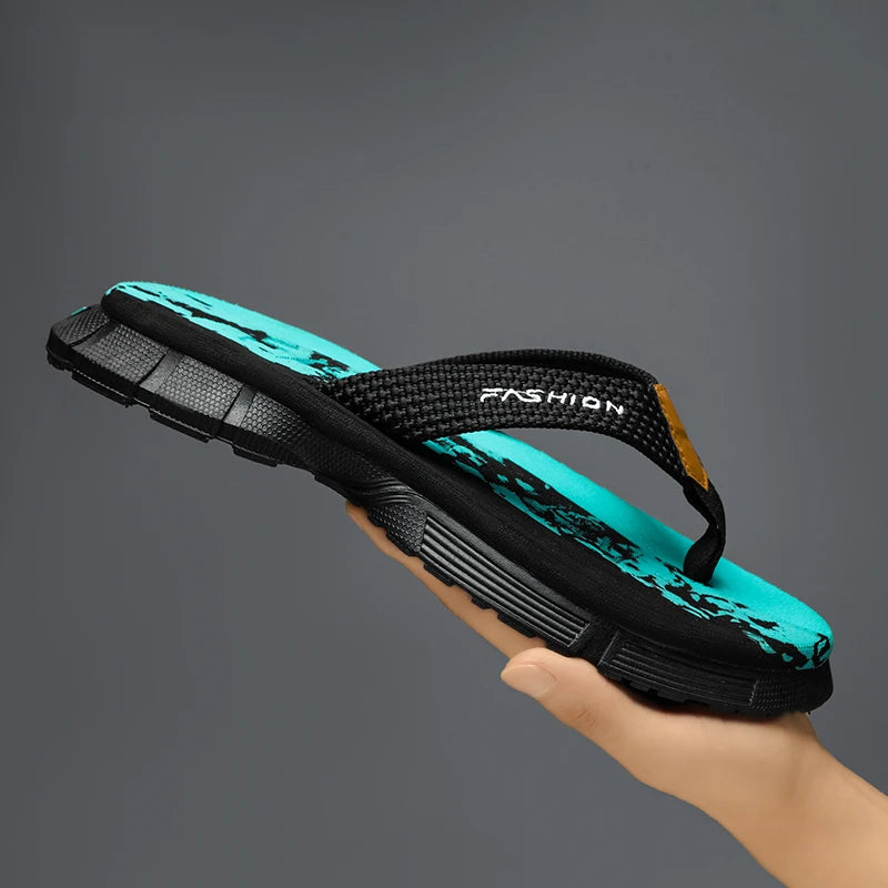 Casual Flip Flops For Men Slippers Beach Sandals Summer Non-Slip Flat Slides Men Slippers Indoor House Shoes Man Male Slipper