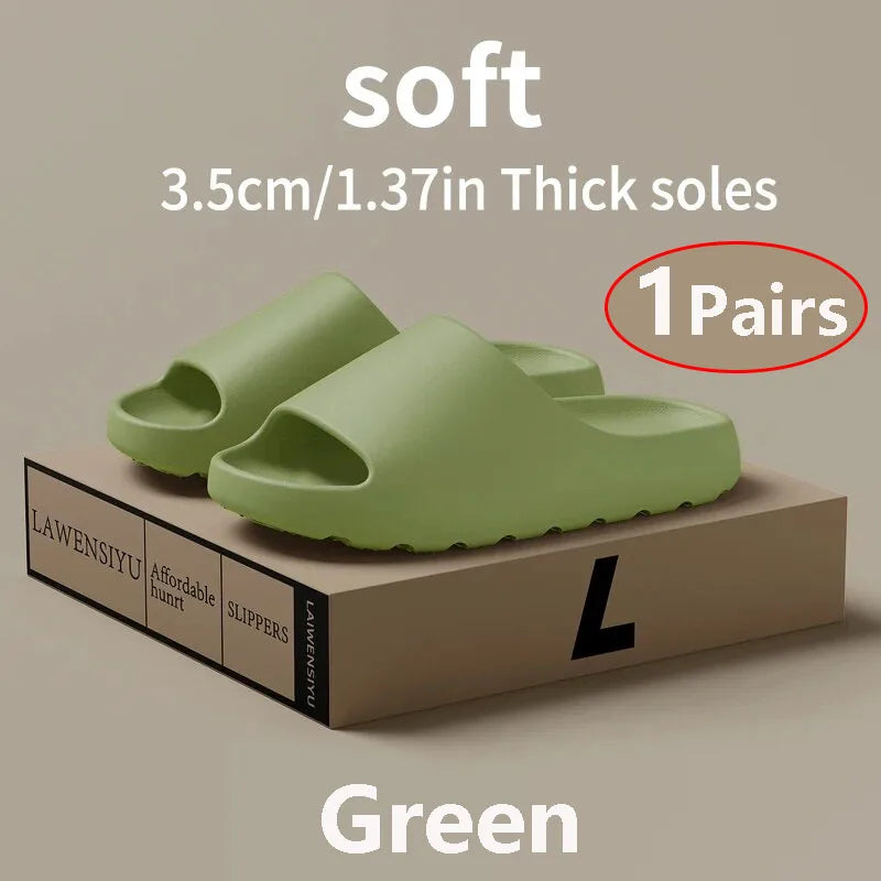 Coconut Slippers Men Women EVA Soft Like Stepping on Shit Thick Soled Sandals Solf Non-slip Wearing Slipper Outdoor Indoor Shoes