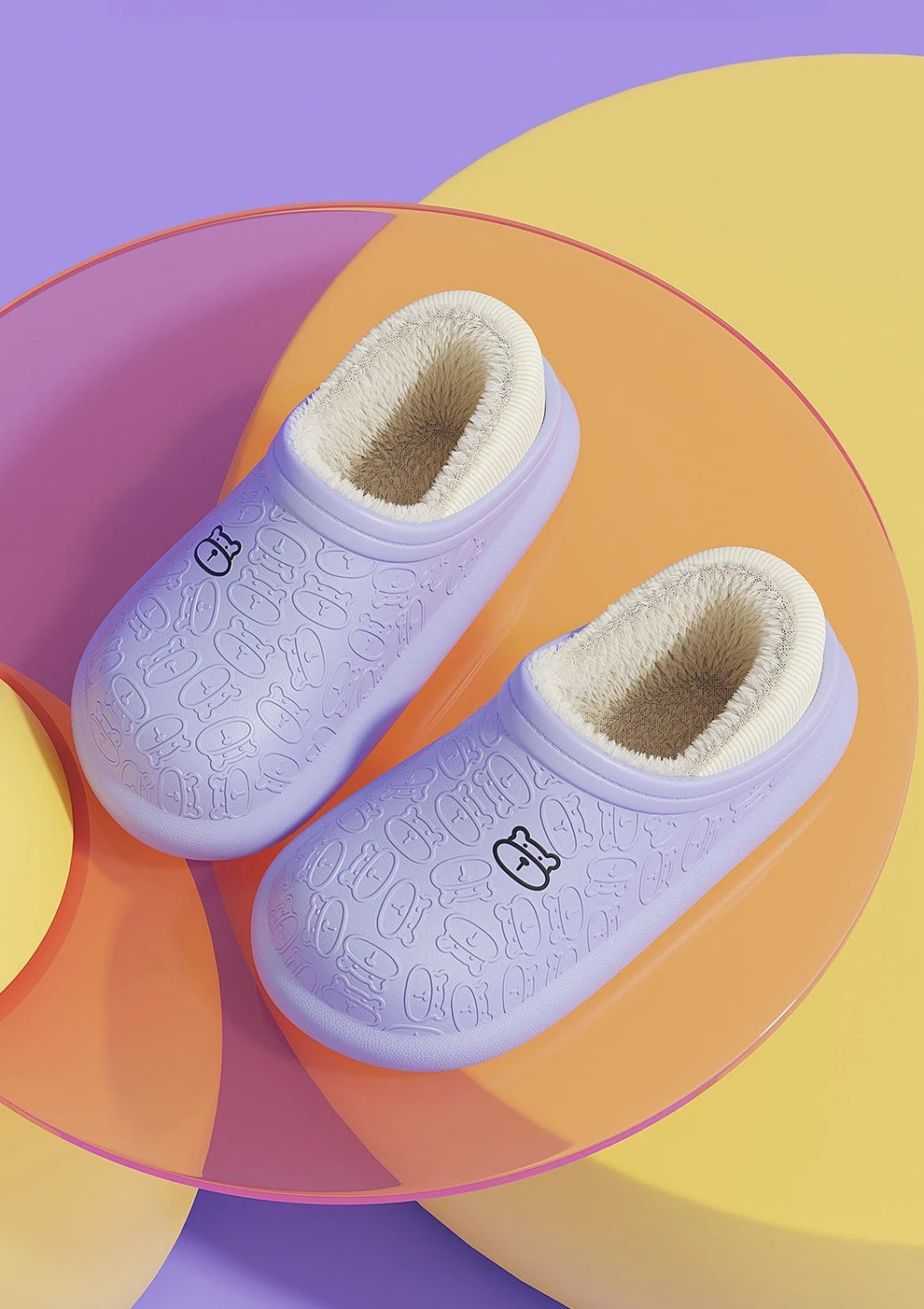 Waterproof Winter Slippers for Women & Men - Non-Slip Plush Scuff Shoes, Thick Sole Indoor/Outdoor Slides for Shower & Home