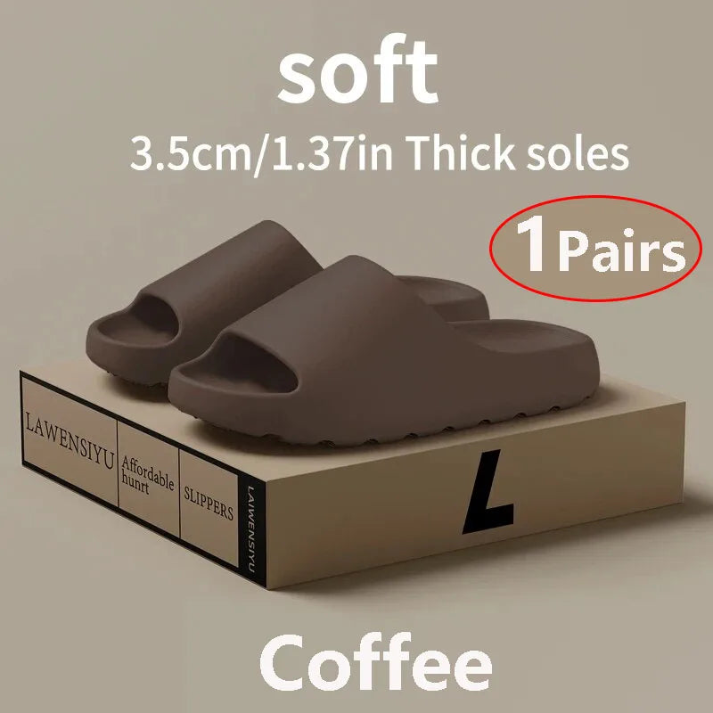Coconut Slippers Men Women EVA Soft Like Stepping on Shit Thick Soled Sandals Solf Non-slip Wearing Slipper Outdoor Indoor Shoes