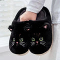 2025 New Winter Plush Slippers - Cat Pattern Couple House Shoes, Cozy Furry Indoor Slides for Women & Men, Non-Slip Home Booties