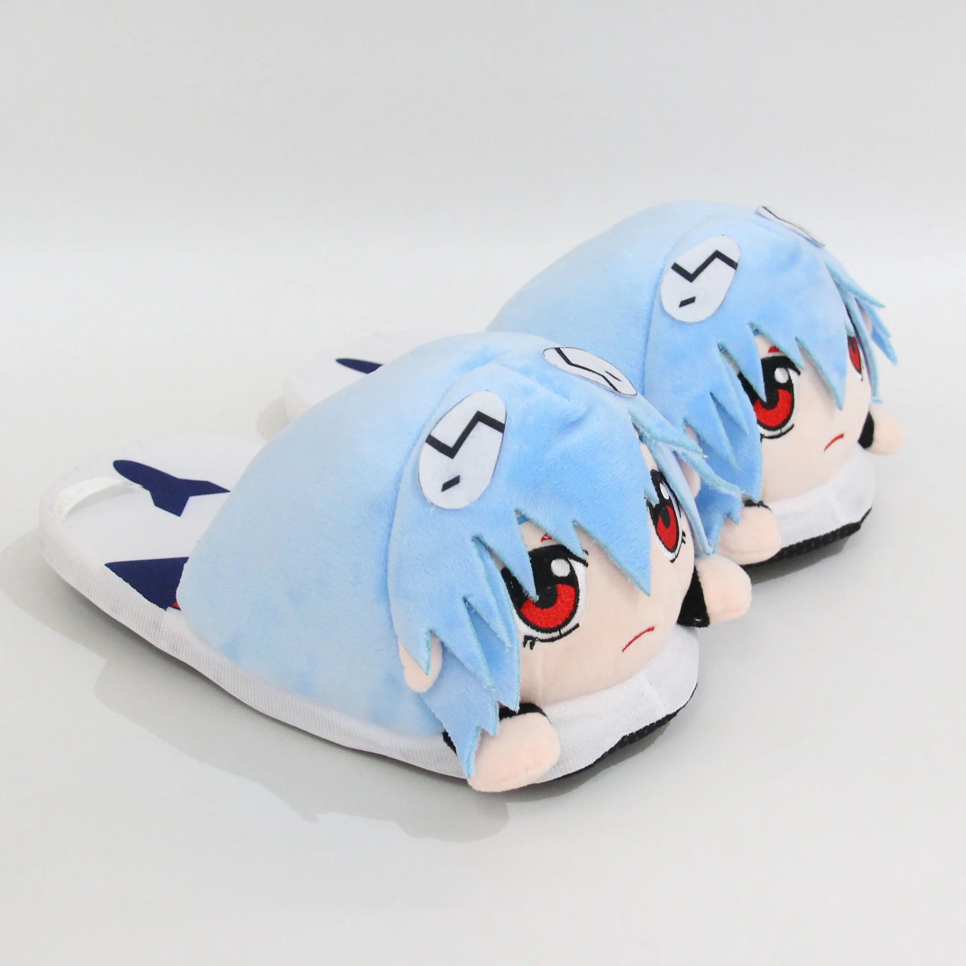 Cartoon Couple Home Slippers New Century Evangelical Soldier Plush Slippers Rei Ayanami Animation Autumn Winter Cotton Slipper