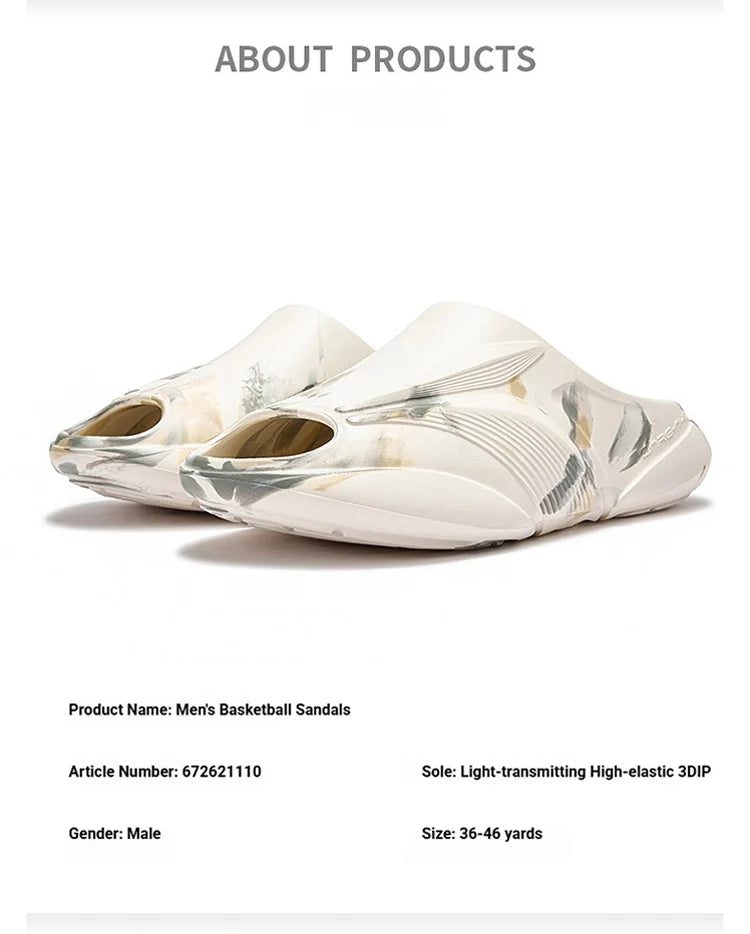 361 Degrees Furious 2 Men and Women Slippers Soft Comfortable Resilience Durable Skidproof Outdoor Home Unisex Slipper 672621110