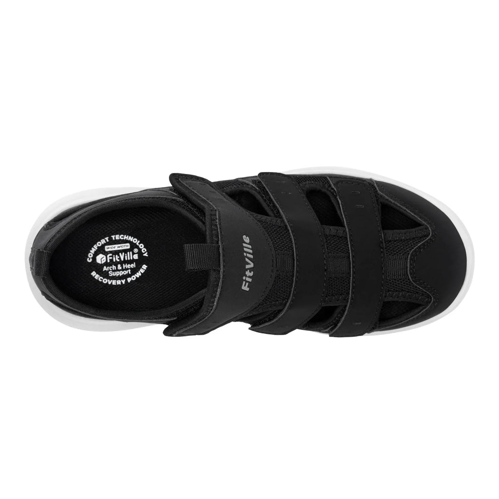 FitVille Men's Sandals Widened Diabetes Shoes Mens Casual Shoes Lightweight for Plantar Fasciitis Arch support Relief Pain