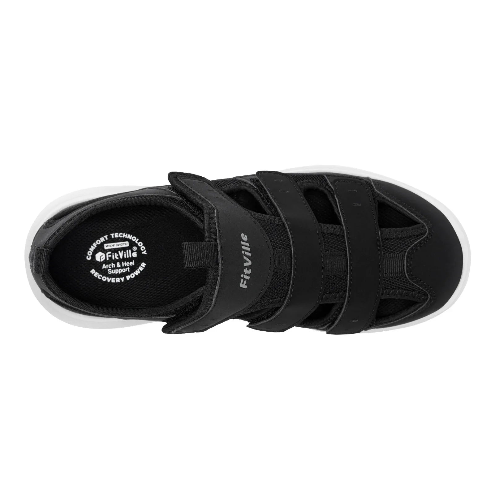 FitVille Men's Sandals Widened Diabetes Shoes Mens Casual Shoes Lightweight for Plantar Fasciitis Arch support Relief Pain