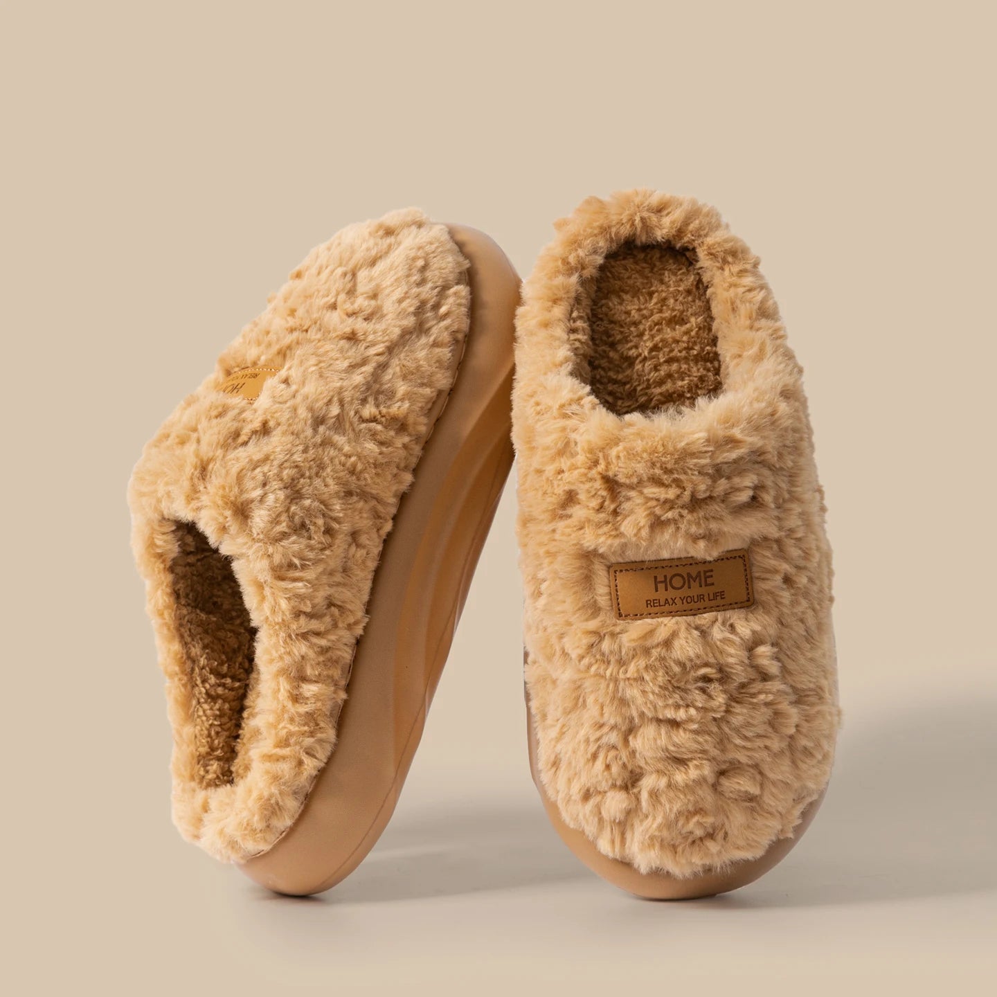 Women's Winter Slippers Indoor Non-Slip, Fleece Lined Warm House Shoes with Thick Soft Sole, Cozy Couples Faux Fur Slides