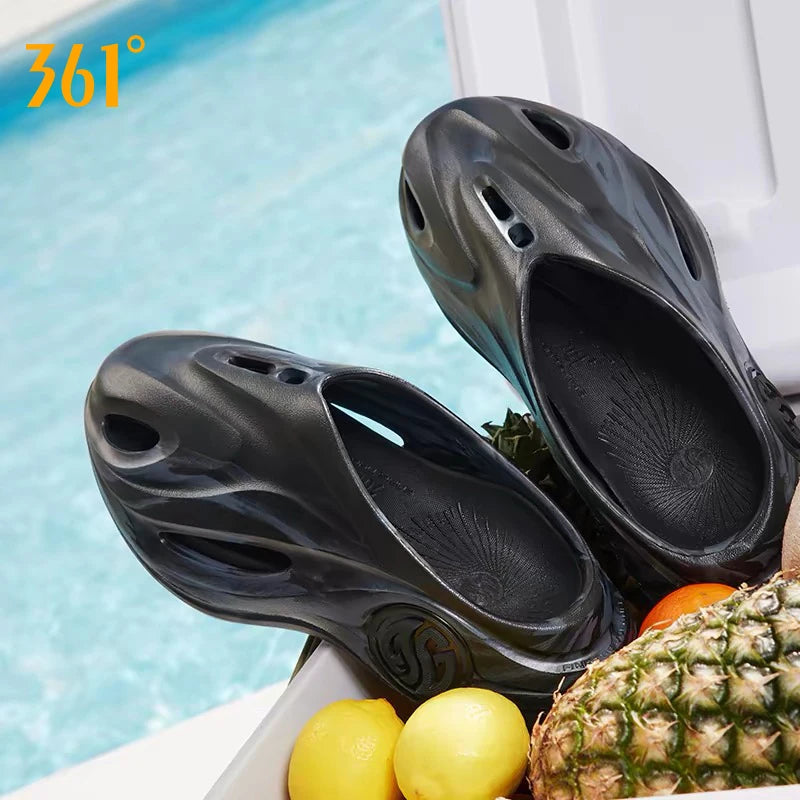 361 Degrees AG Whale 2.0 Men and Women‘s Slippers Soft Elastic Bacteriostatic Comfort Anti-slip Thick Bottom Slippers 672421103