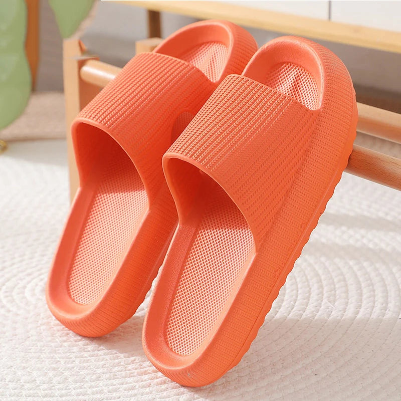 Kidmi Summer Thick Sole Slippers Women Sandals Household Softsole Slippers Antiskid Breathable Shoes Flat Sandals For Women