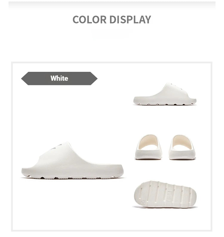 361 Degrees Men and Women Home slippers Antibacterial EVA Breathable Comfortable Skidproof Casual Outdoor Unisex shoes 622617002