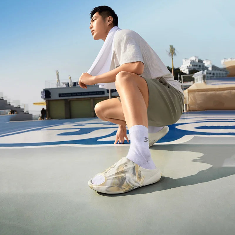 361 Degrees Furious Men Slippers Outdoors Breathable Soft Anti-slip Antiskid Sandal Flexible Durable Stable Male Shoes 672521113