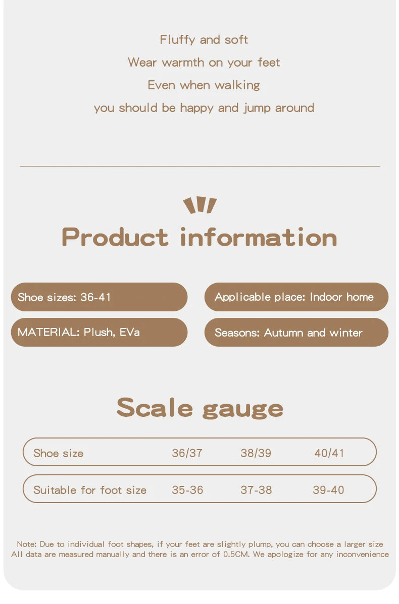 Fashion PU Warm Women Winter Slippers Boot Couple Indoor Outdoor Anti-slip Snow Boots Men Leisure Home Shoes
