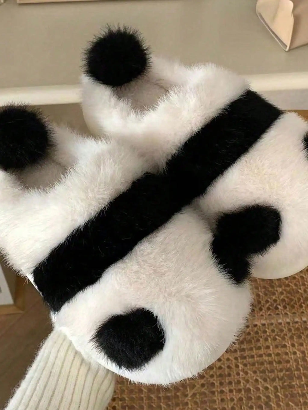 Fashionable Cute Panda Slippers Cartoon Home Slippers Warm Stylish Comfortable Ladies Winter Couple Autumn Winter Slippers