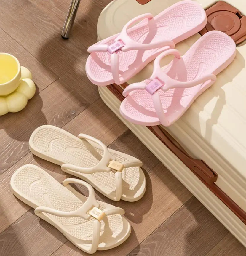 Foldable Travel Slippers Unisex EVA Flip Flops Hotel Non Slip Women Men Bathroom Indoor Slides Portable Lightweight Comfortable