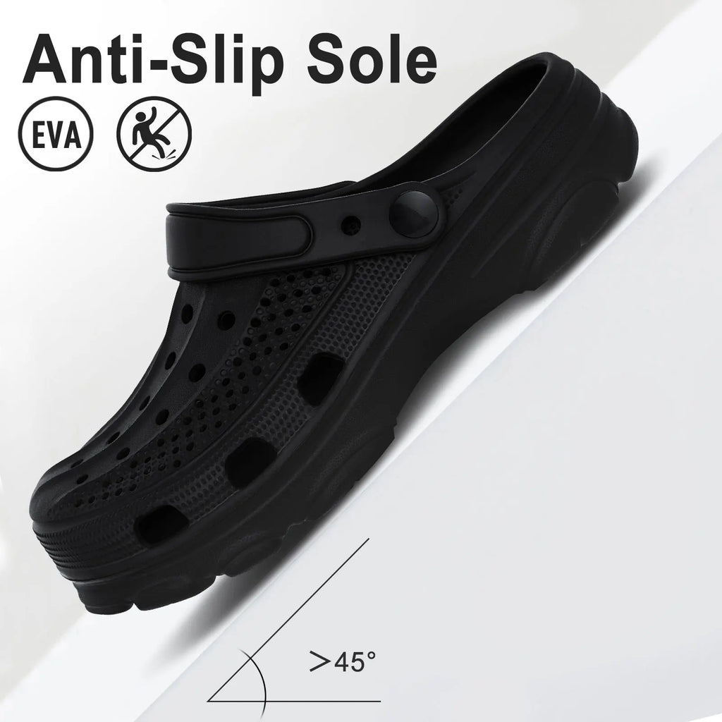 Kidmi Fashion Men Clogs Slippers Summer Clogs Slippers Outdoor Breathable Beach Slippers Soft Men Garden Slippers Home Sandals