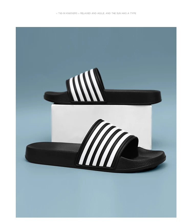 Men's Slides Sandals EVA Foam Comfortable Non-Slip Women's Massage Slippers for Beach Pool House Indoor Outdoor Shower